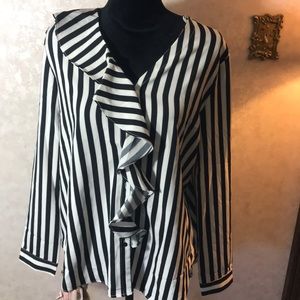 Special Person Black & White Striped Long Sleeve